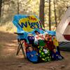1pc The Wiggles1 Theme Blanket - Digital Print, Polyester, Cozy for All Seasons, Perfect for Outdoor, Camping, and Travel