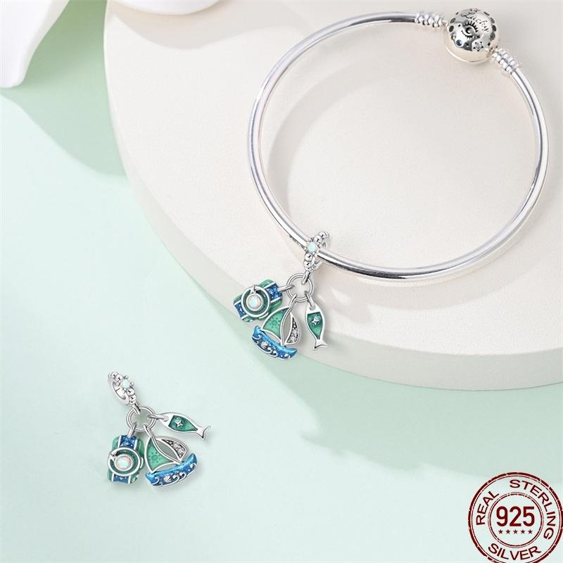 Медный пляж Океанский отпуск Напиток Шарм Морская звезда Бусины Подходят для Пан Оригинальный браслет Сделай сам Праздничные украшения Подарок