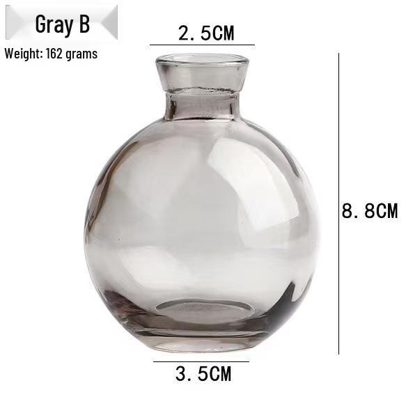 Набор мини-ваз из цветного стекла для гидропонных цветов - Прозрачные декоративные украшения для гостиной