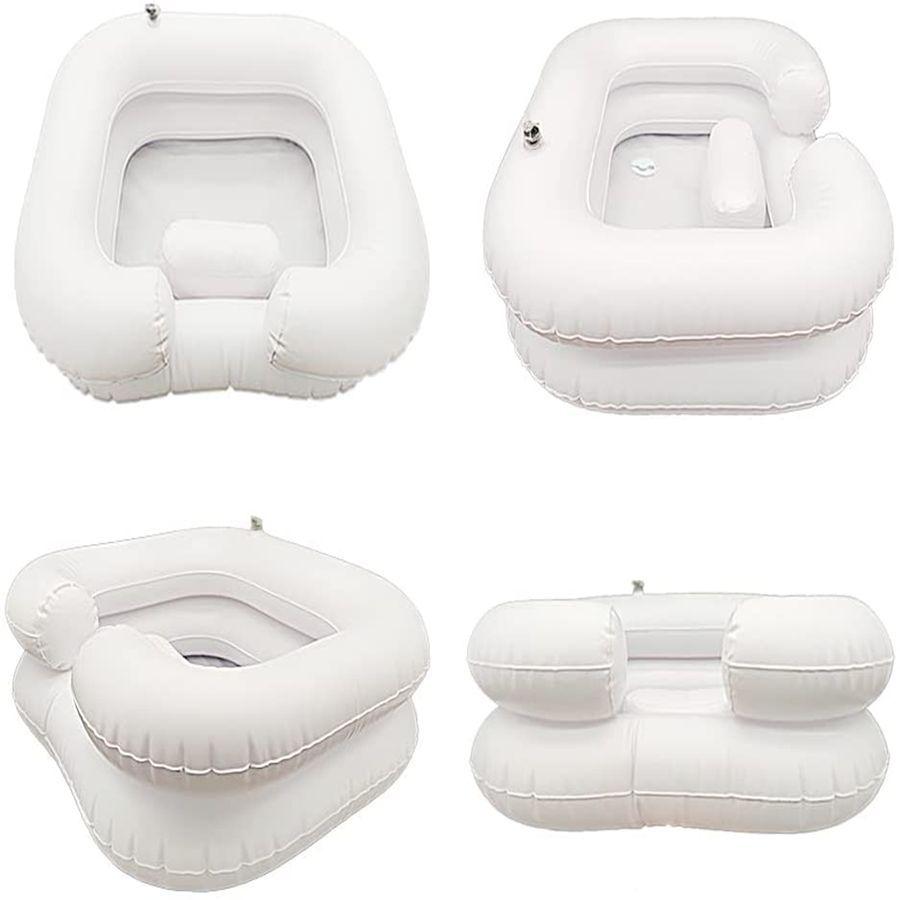 Утолщенная ПВХ надувная раковина для мытья головы со встроенной подушкой для лежачих больных, пожилых людей, беременных женщин и детей