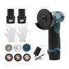 12V Cordless Disc Handheld Rpm High Electric Polishing Tool Set with 2 Cordless for Metal Stone Wood Rust and DIY Projects Grinder, Cutter, 19,500
