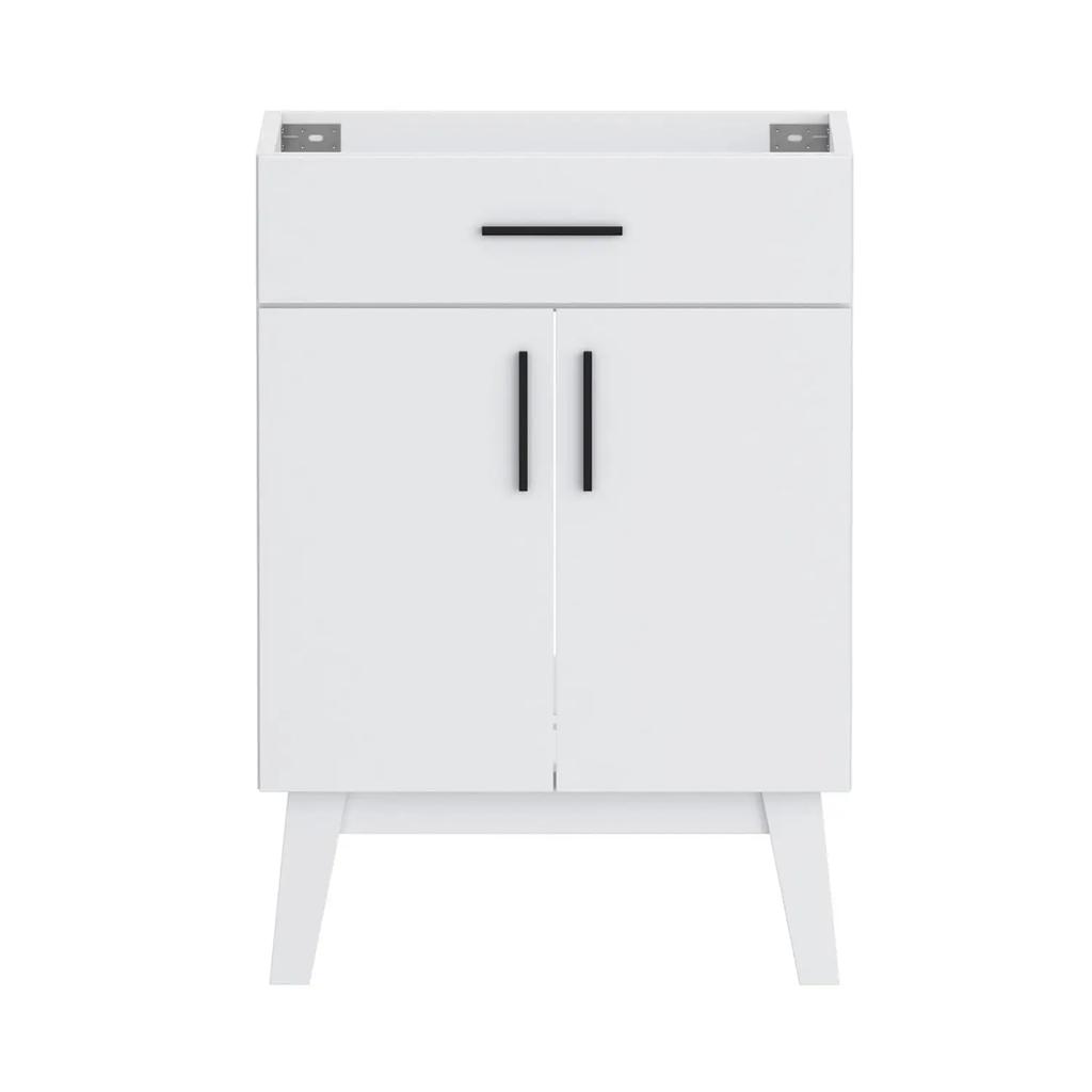 24-дюймовая тумба под раковину для ванной комнаты, Комплект тумбы с раковиной, с двумя дверцами шкафа с плавным закрыванием, Современный одинарный комплект шкафов для ванной, Индивидуальный