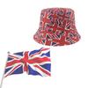 Двусторонняя панама с британским флагом для защиты от солнца во время активного отдыха