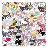 Set of 100 Cute Sanrio Stickers Manga for Sanrio Stickers Cute Anime Waterproof High Definition Image Waterproof Stickers Moe Goods Stickers DIY Carry