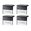 4 Packs Solar Fence Lamps 2 Lighting Modes IP65 Waterproof Garden Wall Lamp Stair Step Lamp