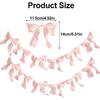 1 String of 12pcs Tulle Bow Garland Pink Bowknot Banner Garlands for Decoration Ribbon Garland Party Banner for