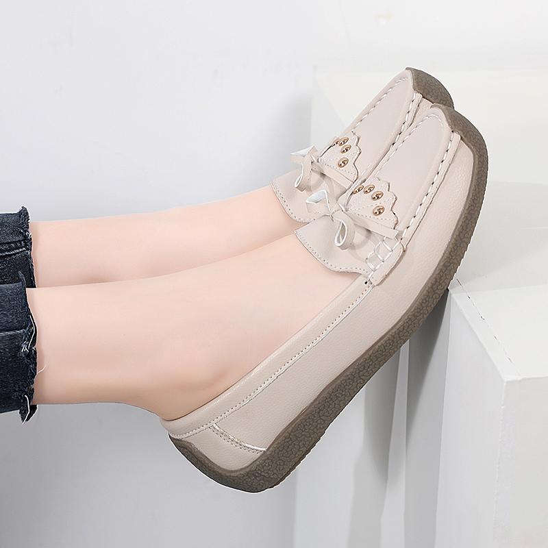 Женские мокасины, лоферы, кожаные, для вождения, удобные, на плоской подошве, повседневные, без застежек, для ходьбы, в минималистичном стиле, для беременных мам