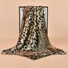90*90cm Leopard Printed Square Scarf Women Luxury Designers Scarf Fashion Dot Headband Matte Satin Silk Hair Band Handkerchief