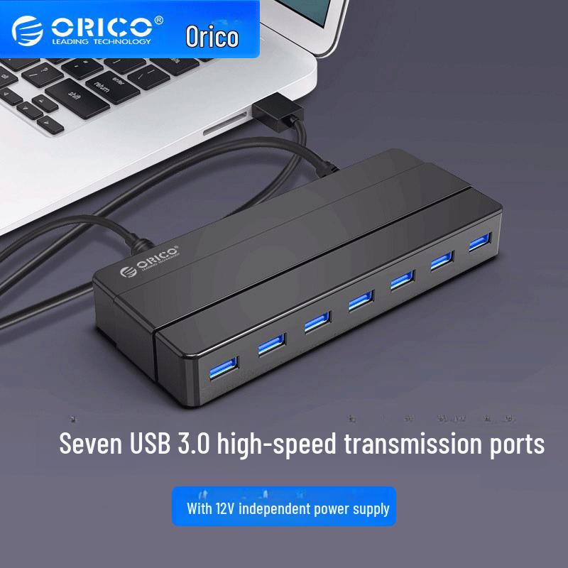 ORICO USB3.0 Хаб 7-портовый Сплиттер с Адаптером Питания