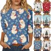 Рубашки с рукавом 3/4 для женщин, футболки с графическим принтом, блузки, повседневные базовые топы, пуловеры