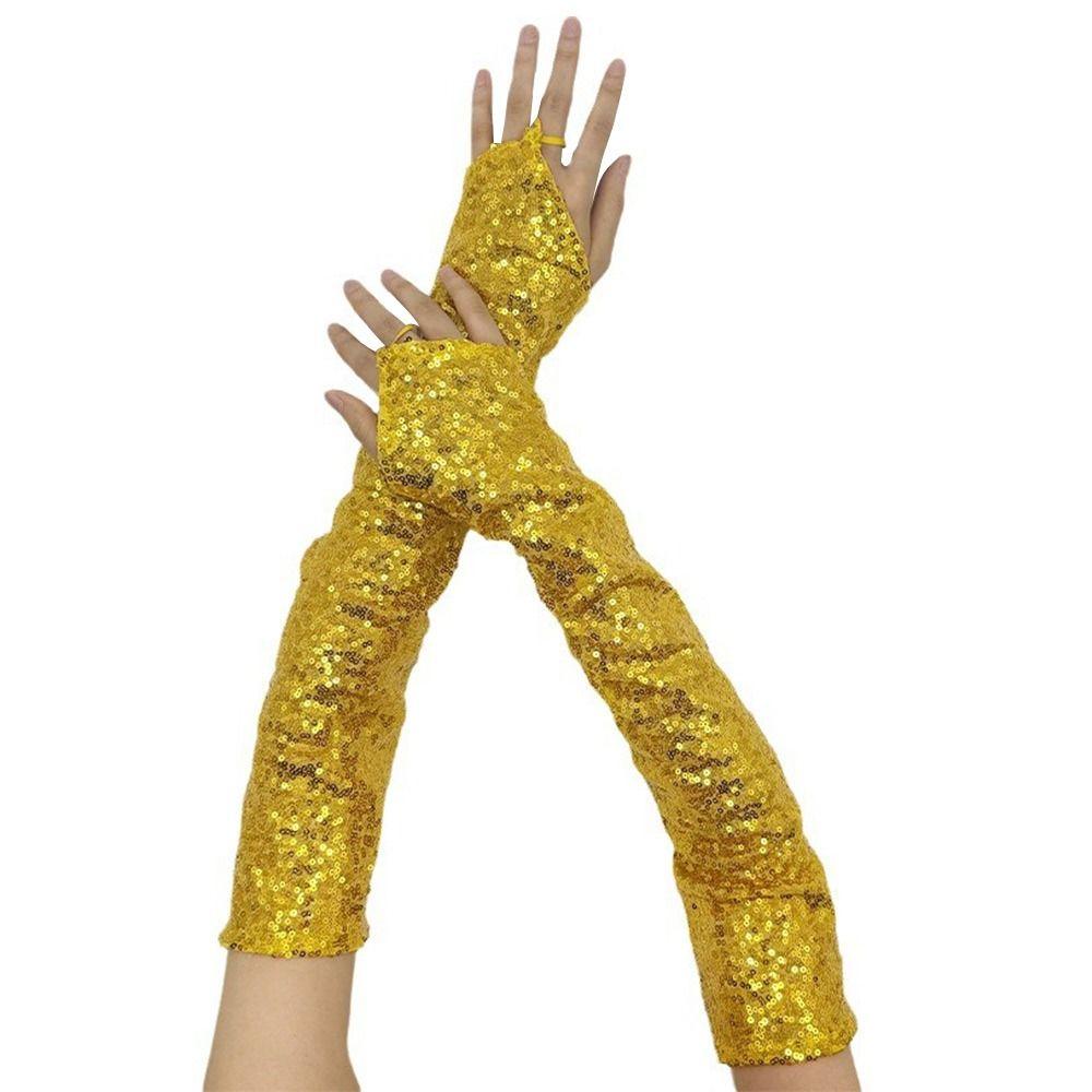 Vintage Cosplay Mittens Shining Dancing Gloves Fashion Club Handwear Nightclub Stage