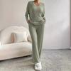 2 шт./комплект женский весенний комплект для поездок на работу топ и штаны комплект с V-образным вырезом длинный рукав топ с высокой талией спортивный костюм эластичная повседневная одежда одежда для сна