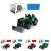 2.4G RC Farm Car 1:64 Scale Die-Casting Farm Tractors With Lights 5-Channel Remote Control Tractor Model Toys For Kids