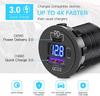 PD Type C QC 3,0 USB Автомобильное быстрое зарядное устройство Розетка с переключателем ВКЛ/ВЫКЛ и светодиодным вольтметром для мотоцикла Морской RV ATV