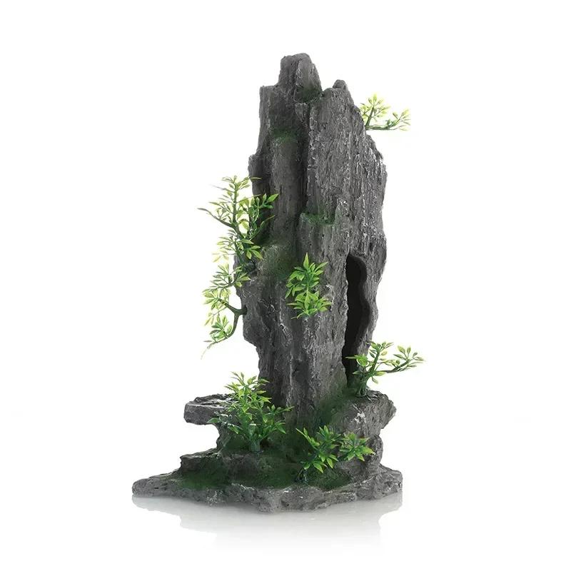 15 Type Decorative Rocks Aquarium Fish Tank Accessories Resin Rockery Aquarium Decor Fish Hiding Hole Rock for Fish Tank