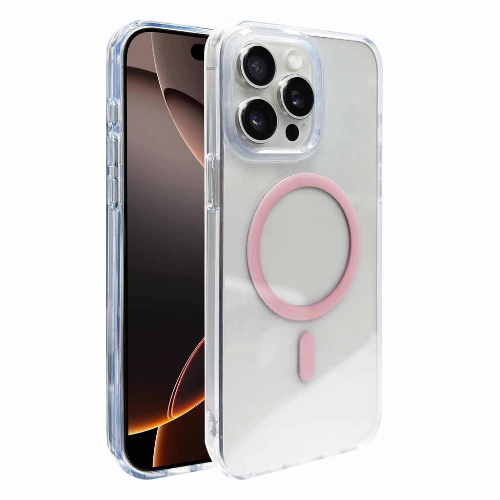 For iPhone 16 Pro Case Magnetic Case Shockproof TPU+PC Clear Phone Cover
