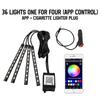 Neon LED Car Interior Ambient Foot Strip Light Kit Accessories Backlight Remote App Music Control Auto RGB Decorative Lamps