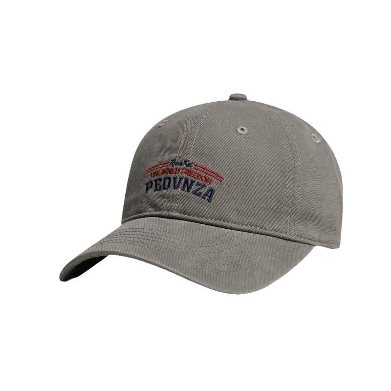 Japanese Casual Versatile Trendy Brand Couple Wide Brim Soft Top Cap Men'S Retro Embroidered Cap Women