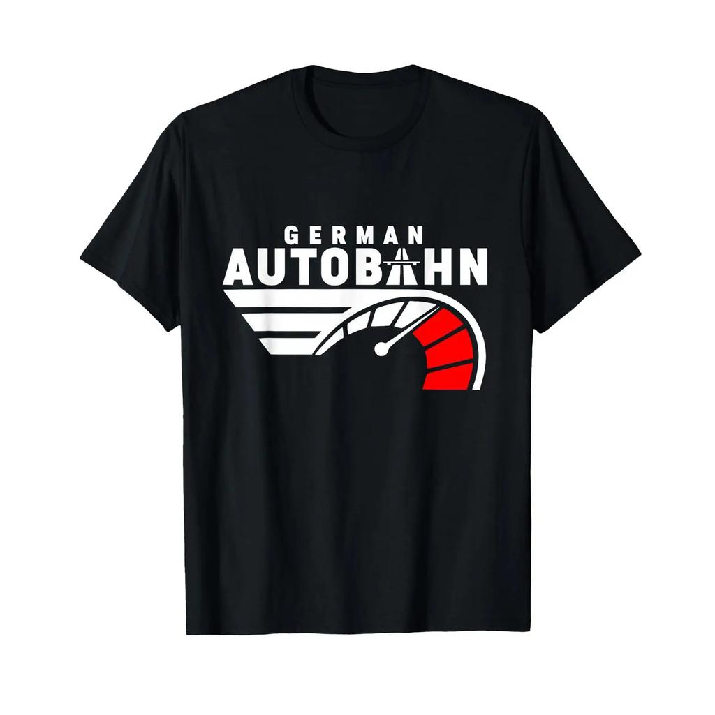 Gerunisex Autobahn T Shirt Highway No Speed Limit Racing Black Vintage Versatile Designer Clothes Homme