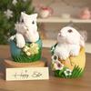 3D Пасхальный Кролик Яйцо Свеча Силиконовая Форма Кролик Смола Гипс Смола Украшения Форма Домашний Декор Подарки Материалы для Изготовления Свечей