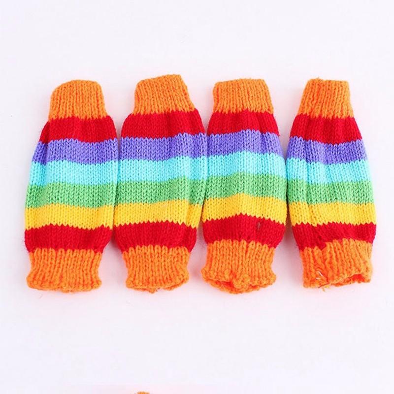 Зимние аксессуары для щенков для собак, вязаные полосатые шапки, шарф, носки, маленькие, большие животные, товары для кошек йоркширского чихуахуа