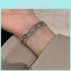 Геометрический Титановый Уникальный Стальной Браслет для Мужчин и Женщин Модная Уличная Одежда
