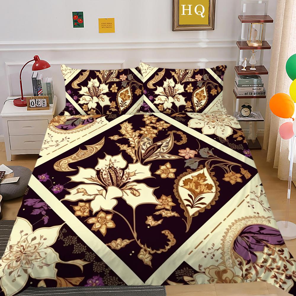 Домашнее постельное белье 3D Высокое качество с принтом пейсли для женщин, королевский размер, декор для спальни, комплект постельного белья, покрывало