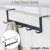1Pcs Space-Saving 5-Hook Door Hanger - Easy Install, Contemporary Style, Durable Storage for Coats