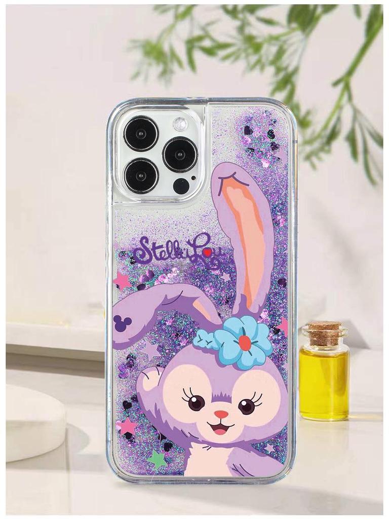 Чехол для iPhone с блестками Quicksand Ballet Rabbit для Apple 11, 12, 13 Pro Max, X со шнурком
