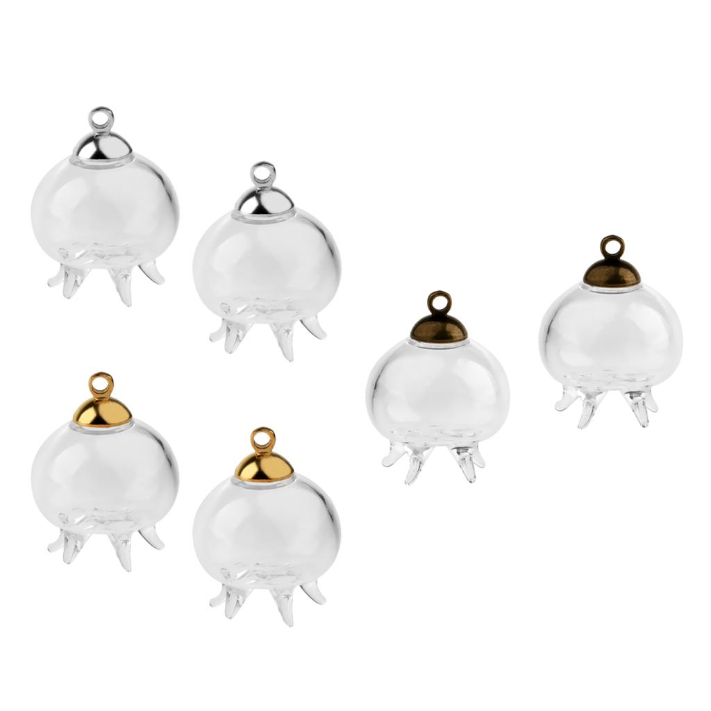 2шт мини-медуза пустая стеклянная бутылка желаний флакон подвеска-подвеска