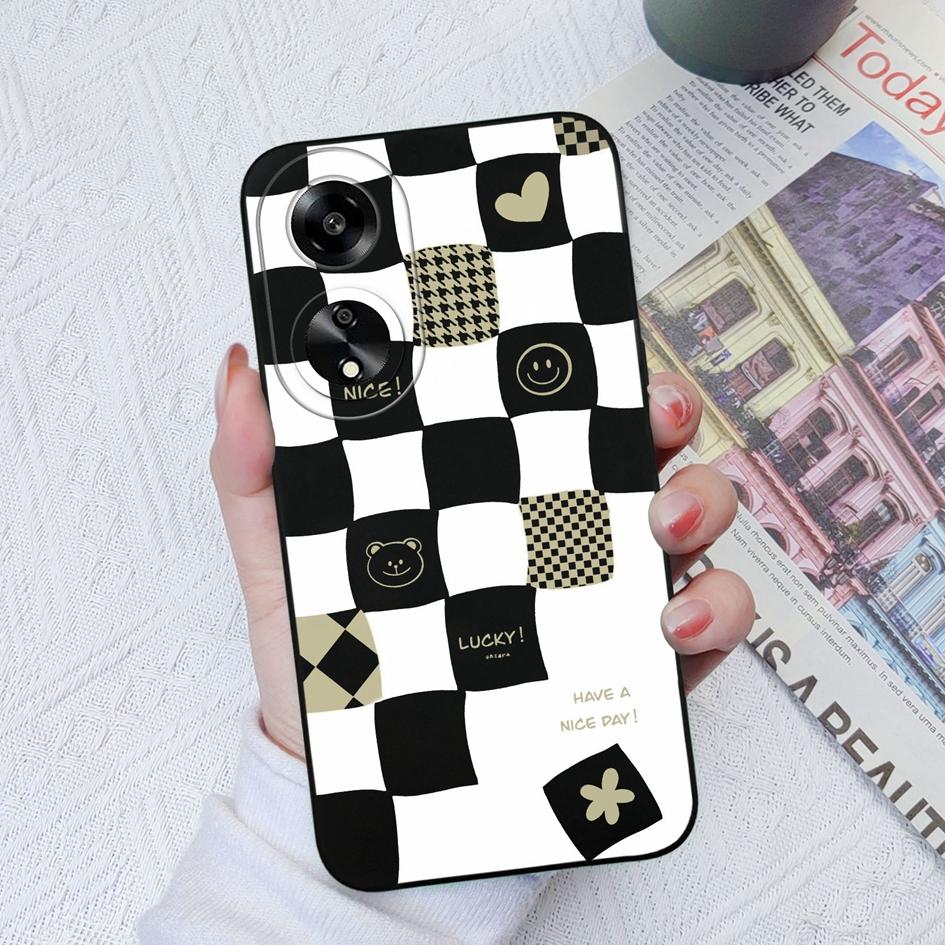Для Oppo A7 A15 A1K A35 A55 A1 A52 A11 чехлы для телефонов модный красочный клетчатый узор мягкий жидкий силикон супер ударопрочный защитный чехол для Oppo Capa