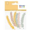 Бумажное украшение - ARTEMIO - 6 папоротников - Разноцветный - 8,5 x 2 см - Идеально для фоторамки