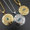 Stainless Steel 18K Gold Plated Horus Eye Pendant for Man Women Gift Fashion Rune Necklace Egyptian Jewelry Accessories