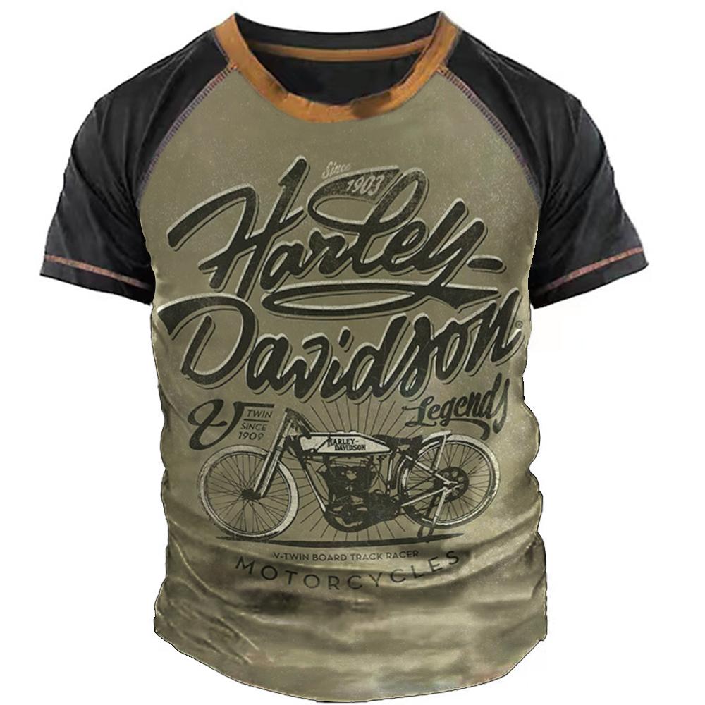 Мотоциклетные спортивные мужские футболки модные 3D принты с коротким рукавом винтажные футболки для мужчин рубашки для езды на байкерах летние свободные топы с круглым вырезом