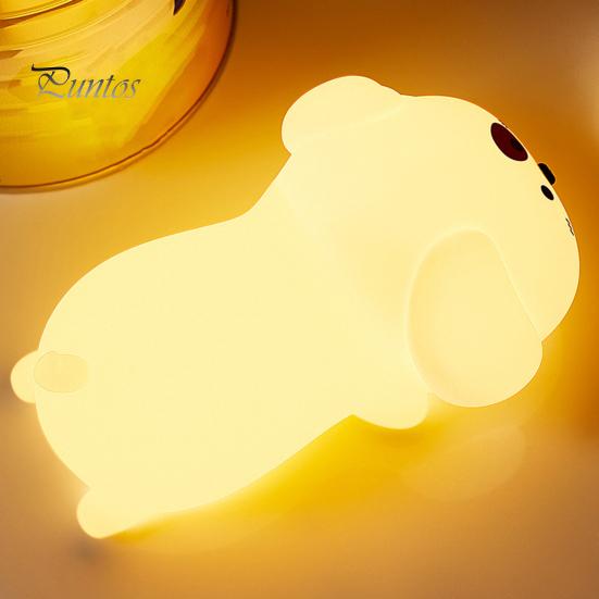 Силиконовый ночник с таймером автоматического выключения. Милый дизайн в виде щенка. Защита глаз без мерцания. Сенсорное управление. Светодиодный прикроватный светильник.