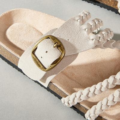 Женские сандалии пляжные шлепанцы мягкая замшевая стелька регулируемый ремешок слипоны удобные повседневные модные летние туфли