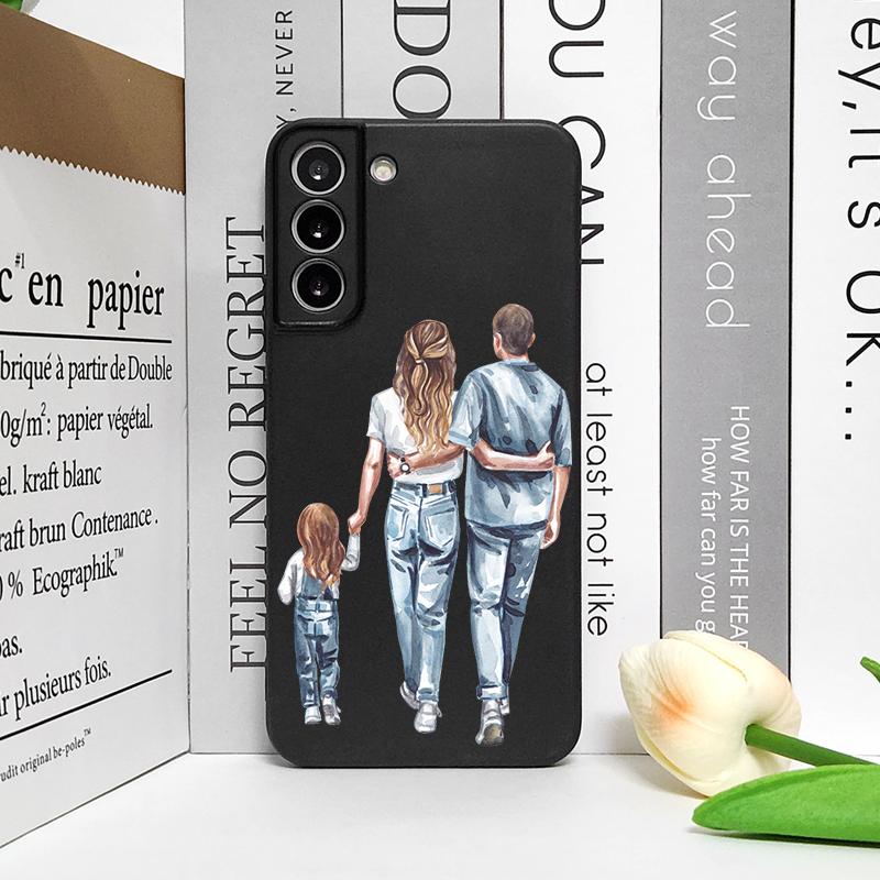 Чехол для телефона Super Mom and Super Dad Baby Family для Samsung Galaxy A15 A35 A55 A16 A54 A53 A52 A71 5G Мягкие чехлы Мальчик Девочка Fundas
