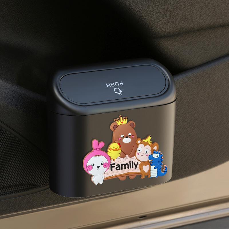 Car Door hanging storage bucket Multi-functional storage box trash can front seat hanging bucket car decorations