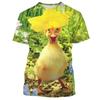 Qiziqarli Hayvon Uy Hayvoni O'rdak Futbolkalari 3D Print Erkak Ayol Chiroyli Qisqa Yengli Futbolka Streetwear Katta Hajmli Harajuku Bolalar Top Tees Kiyim