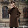 Wool Woolen Men's Coat Medium and Long Autumn and Winter New Men's Clothing Single-breasted Trench Coat Double-sided