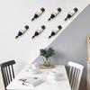 Pack Of 6 Metal Black Wall Mounted Wine Racks Red Wine Bottle Display Holder With Screws Bar Hanging Wine Rack Organizer