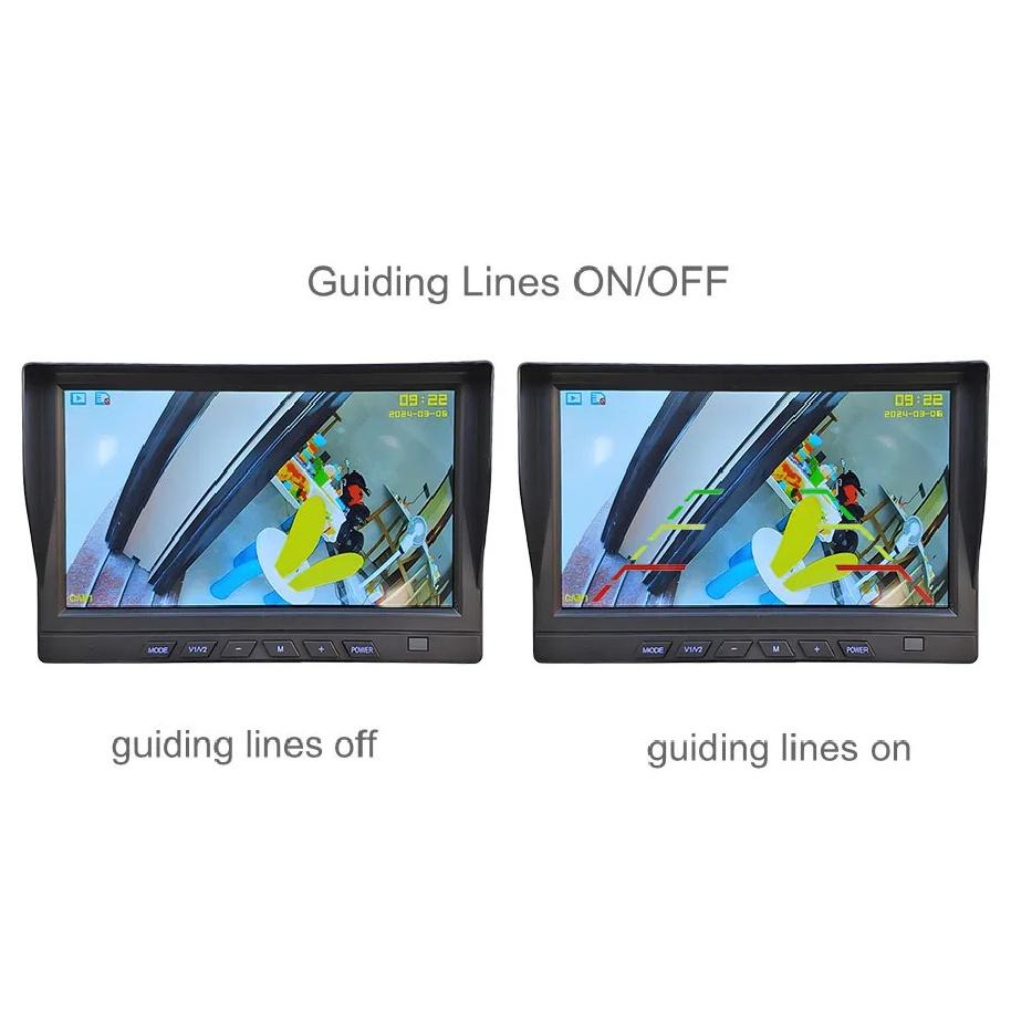 DIYKIT 1024x600 7inch AHD IPS 2CH Rear View Car Monitor Support 720P 1080P AHD CVBS Car Camera Video Recording