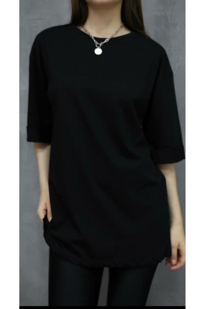 Женская стильная футболка большого размера, хлопковая футболка большого размера с двойным рукавом