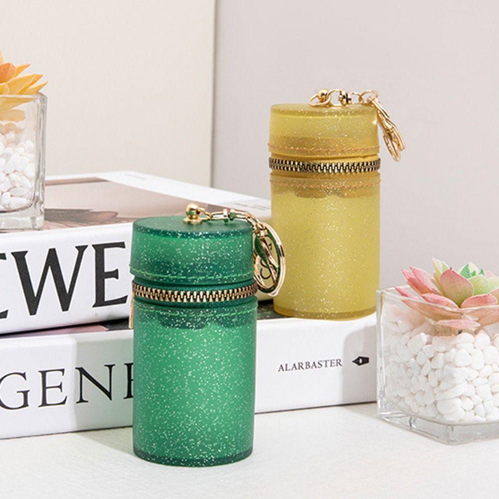 Multifunctional Glitter Lipstick Storage Bag Mini Transparent Lipstick Pouch Outdoor