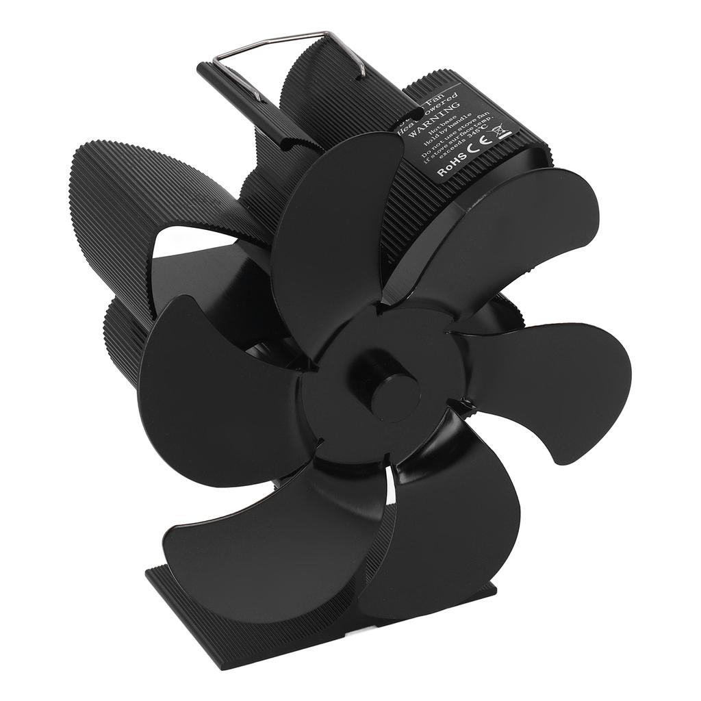 6 Blade Stove Fan Self Starting High Temperature Resistance and Energy Efficiency Heat Powered Fan