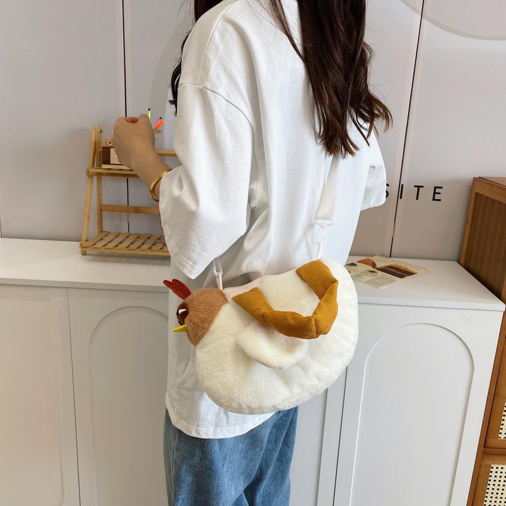 2025 New Girls Bag Large Capacity Handbag Doll Crossbody Bag Cartoon Cute Plush Bag