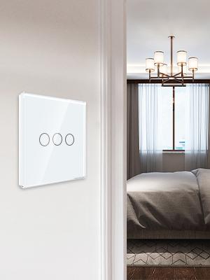 Bingoelec EU 1/2/3/4 Gang Wall Electrical Switch Light Alexa Voice Control Touch Glass Wireless WiFi Tuya Smart Switch