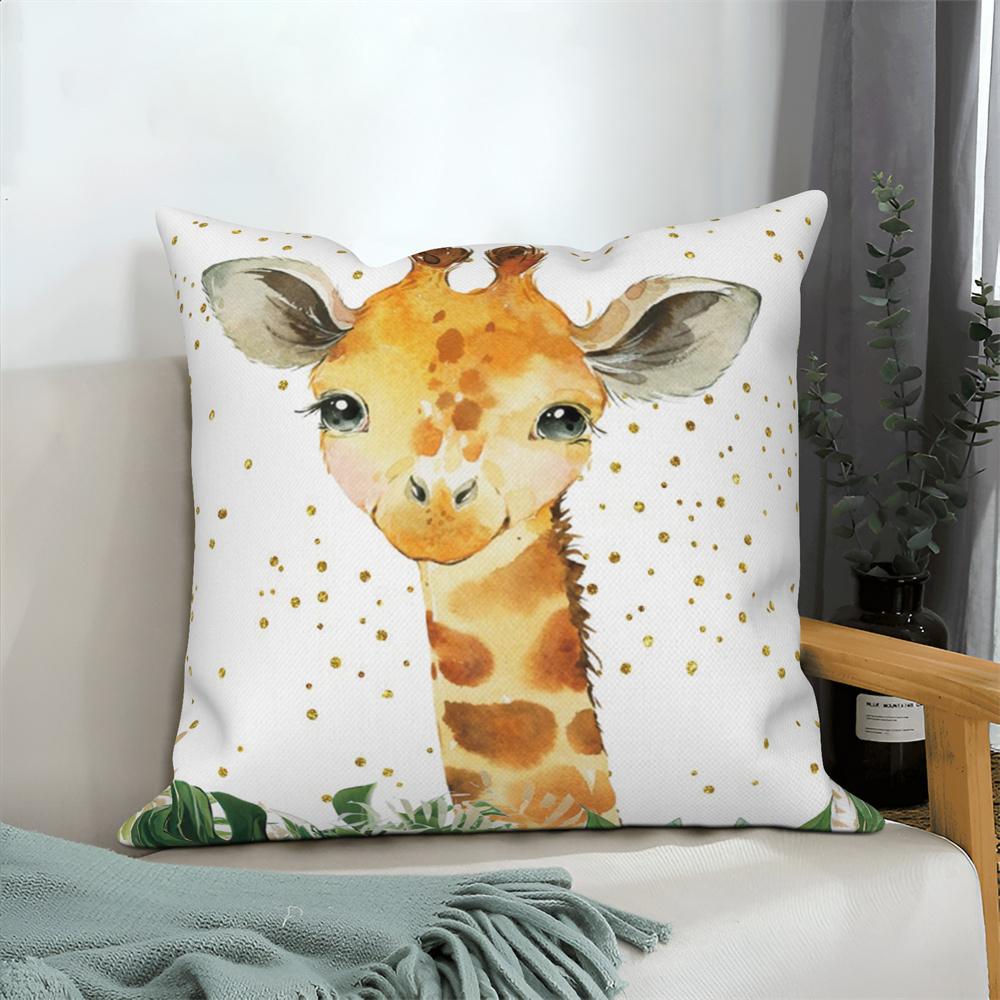 Милая подушка-чехол с животным для украшения дивана, полиэстер, наволочка для подушки-обнимашки, гостиная, кресло, автомобиль, дом, 30x50