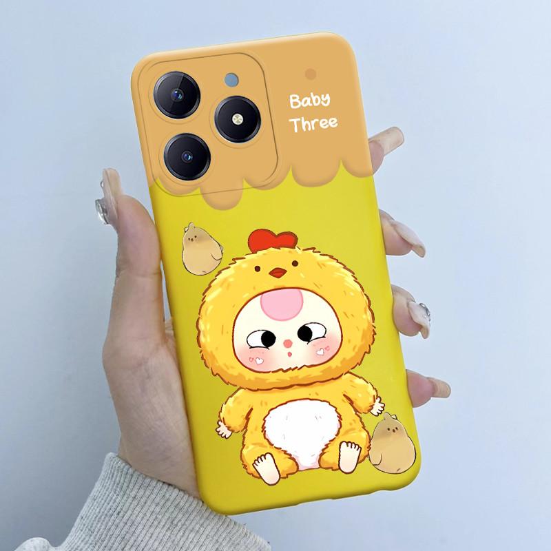 Чехол для телефона Realme C61 C63 Дизайн 'Цветочная Девочка' Мягкий Силикон ТПУ Задняя Крышка для Realme Narzo N63 C 63 RealmeC61 Чехлы Оболочка