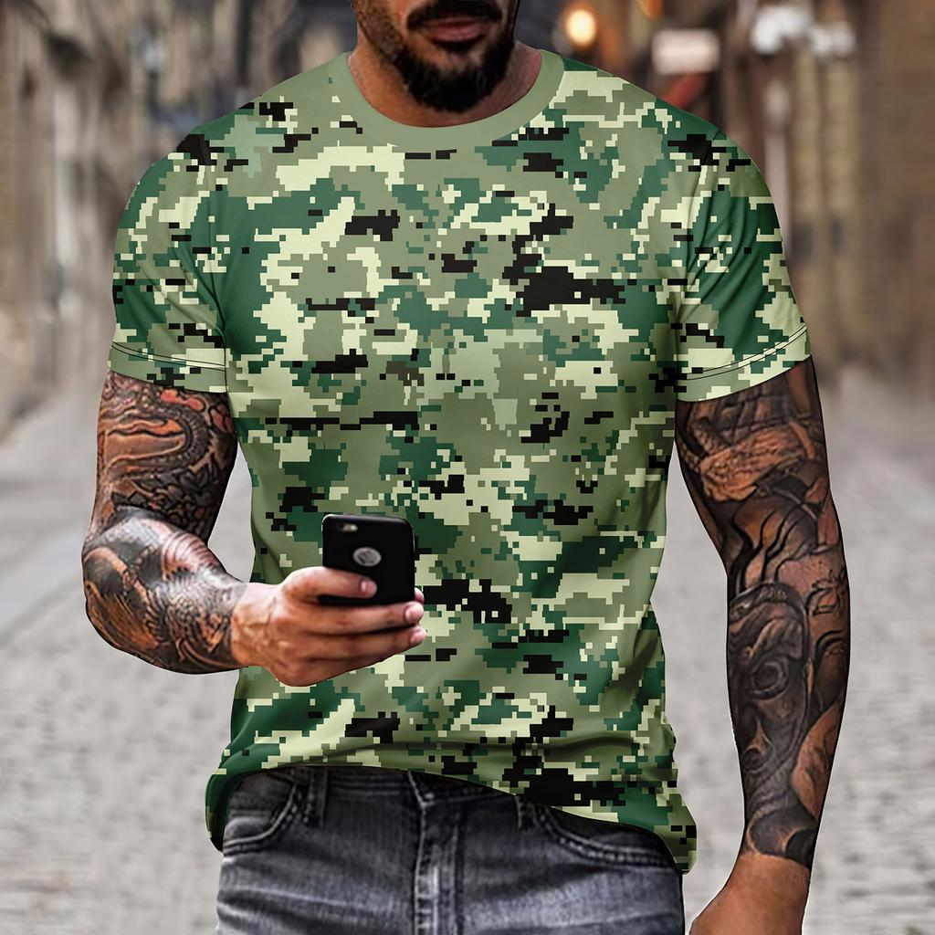 Мужская футболка с короткими рукавами и камуфляжным рисунком, боевая одежда для диких людей, на суше и в воздухе, полнофункциональная боевая одежда
